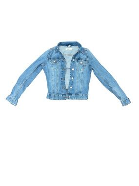 H&M Blue Denim Jacket Women’s Size US 4 Jean Jacket Jeans Jacket Casual Retro
